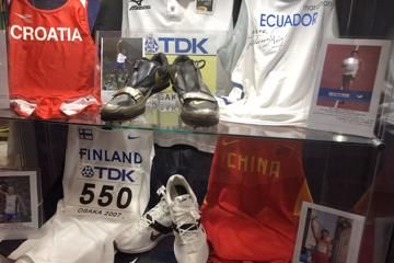 Display at the IAAF Heritage Exhibition in Doha